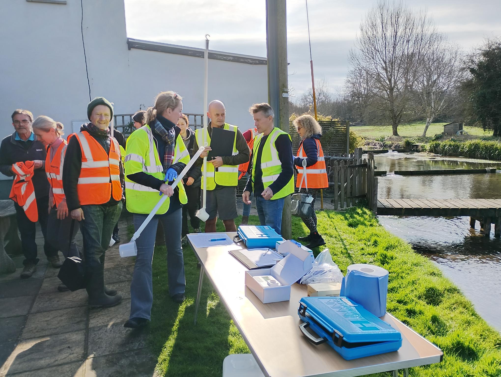 Volunteers out Nutrient Sampling